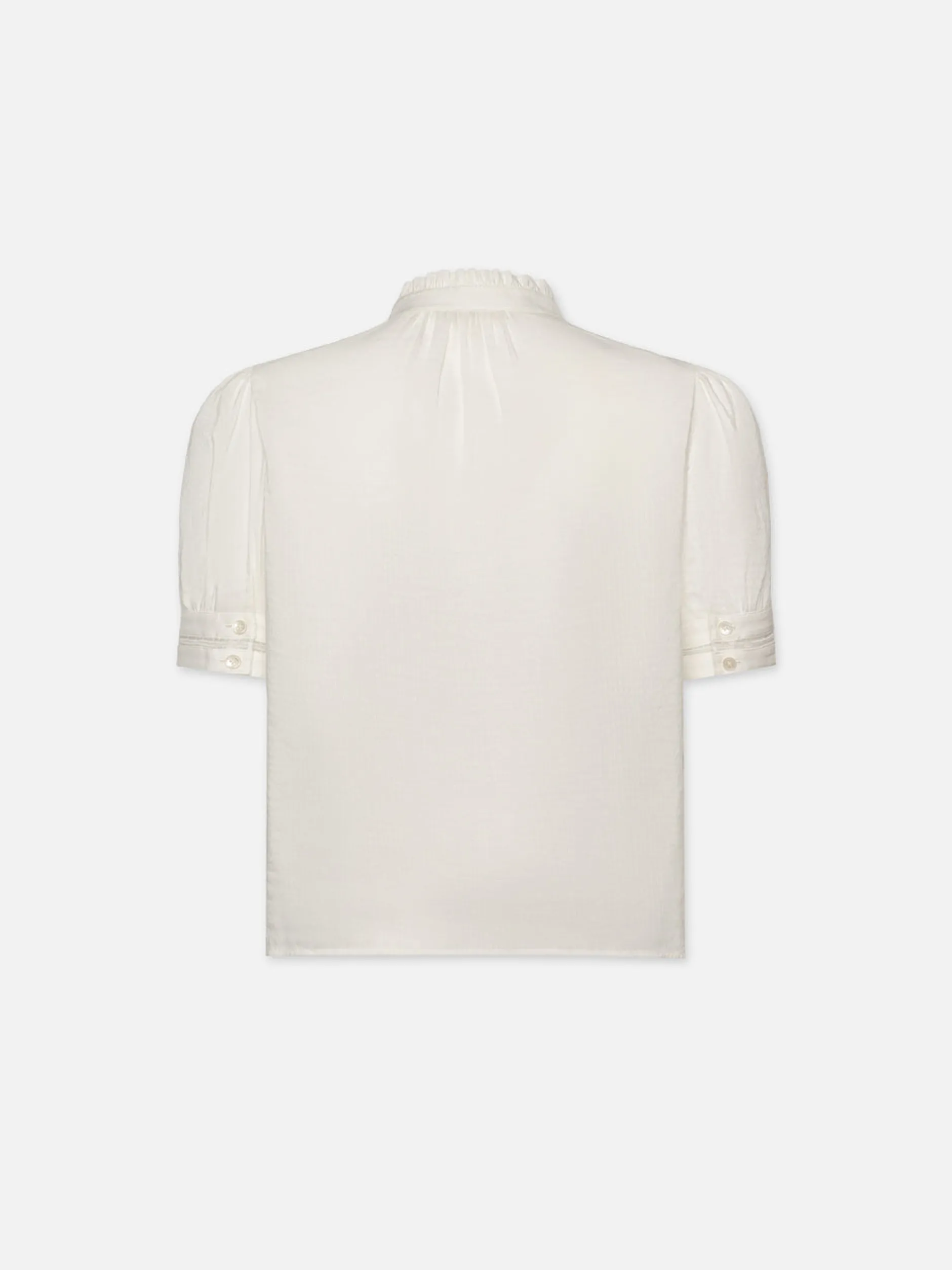 FRAME Ruffle Collar Inset Lace Top in<Women Tops & Blouses