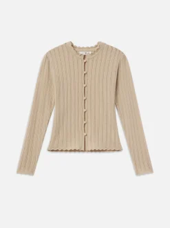 FRAME Ruffle Neck Cardi in<Women Sweaters