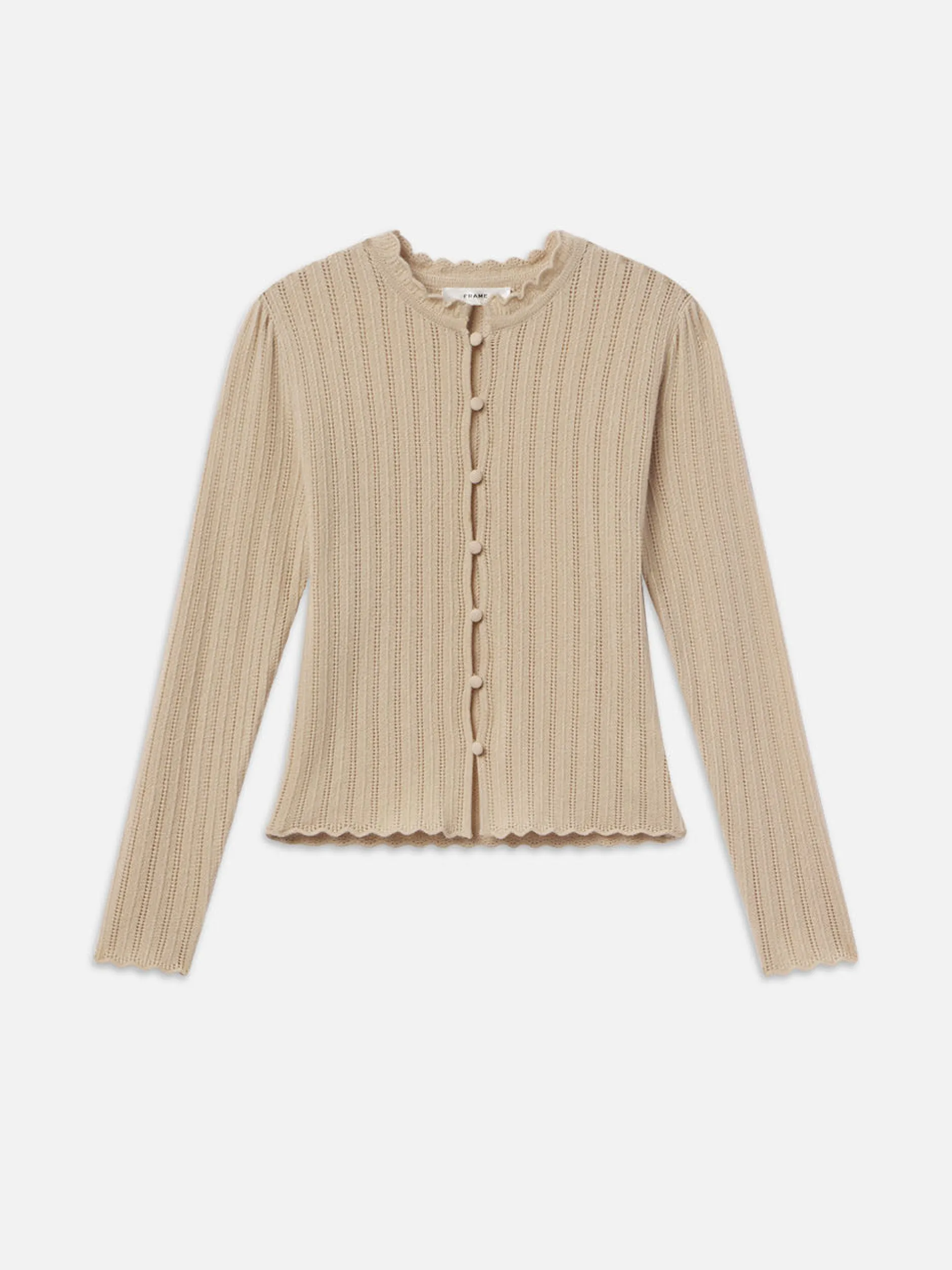 FRAME Ruffle Neck Cardi in<Women Sweaters