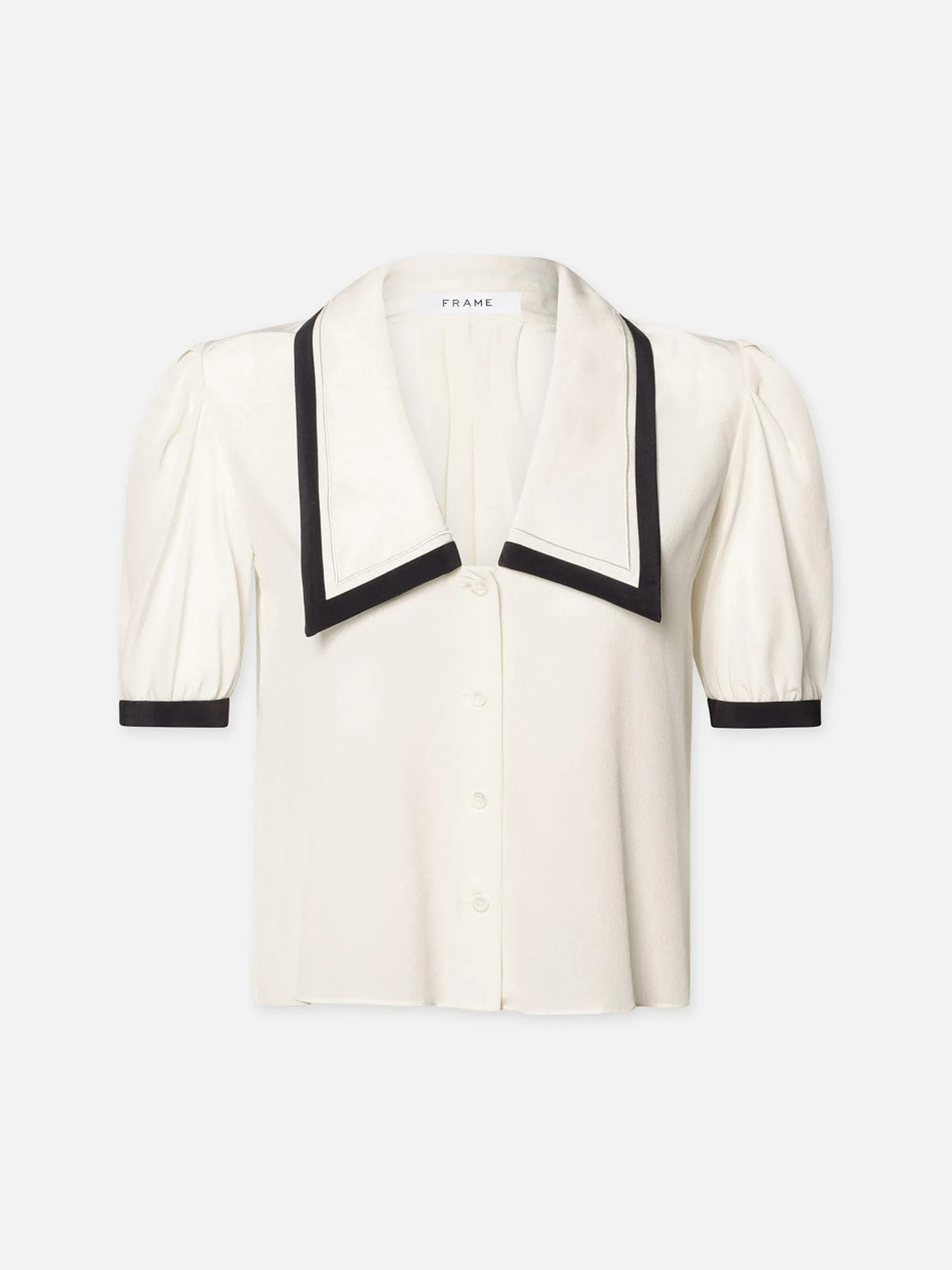 FRAME Sailor Blouse in Cream Multi<Women Tops & Blouses