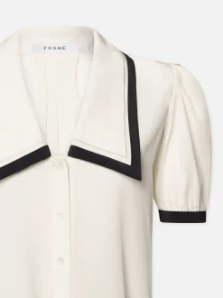 FRAME Sailor Blouse in Cream Multi<Women Tops & Blouses