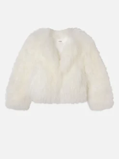 FRAME Shaggy Shearling Coat in<Women Jackets & Coats