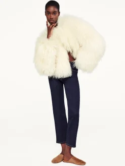 FRAME Shaggy Shearling Coat in<Women Jackets & Coats