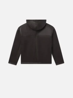 FRAME Sherpa Hoodie in Dark Brown< Leather & Suede|Jackets & Coats