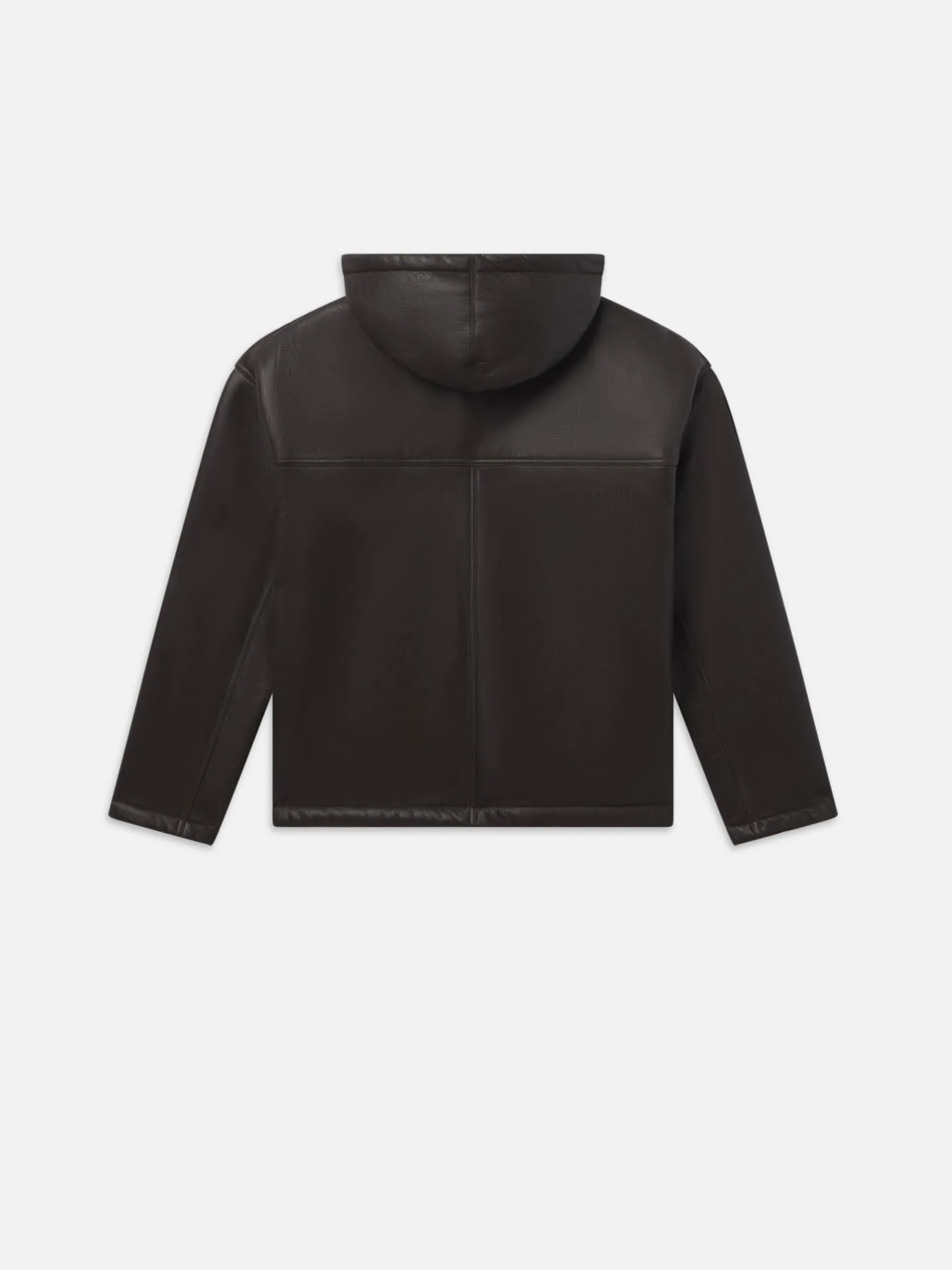 FRAME Sherpa Hoodie in Dark Brown< Leather & Suede|Jackets & Coats