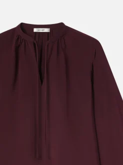 FRAME Shirred Tie Front Blouse in<Women Tops & Blouses