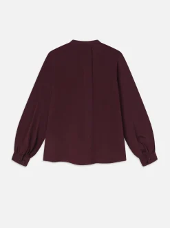 FRAME Shirred Tie Front Blouse in<Women Tops & Blouses