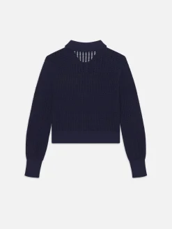 FRAME Shrunken Crochet Cardi in<Women Sweaters