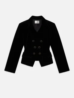 FRAME Shrunken Velvet Blazer in<Women Jackets & Coats