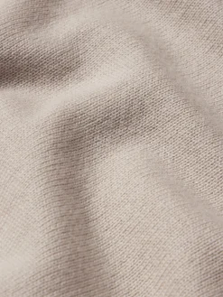 FRAME Silk Blend Polo Sweater in Grey Beige< Sweaters & Hoodies