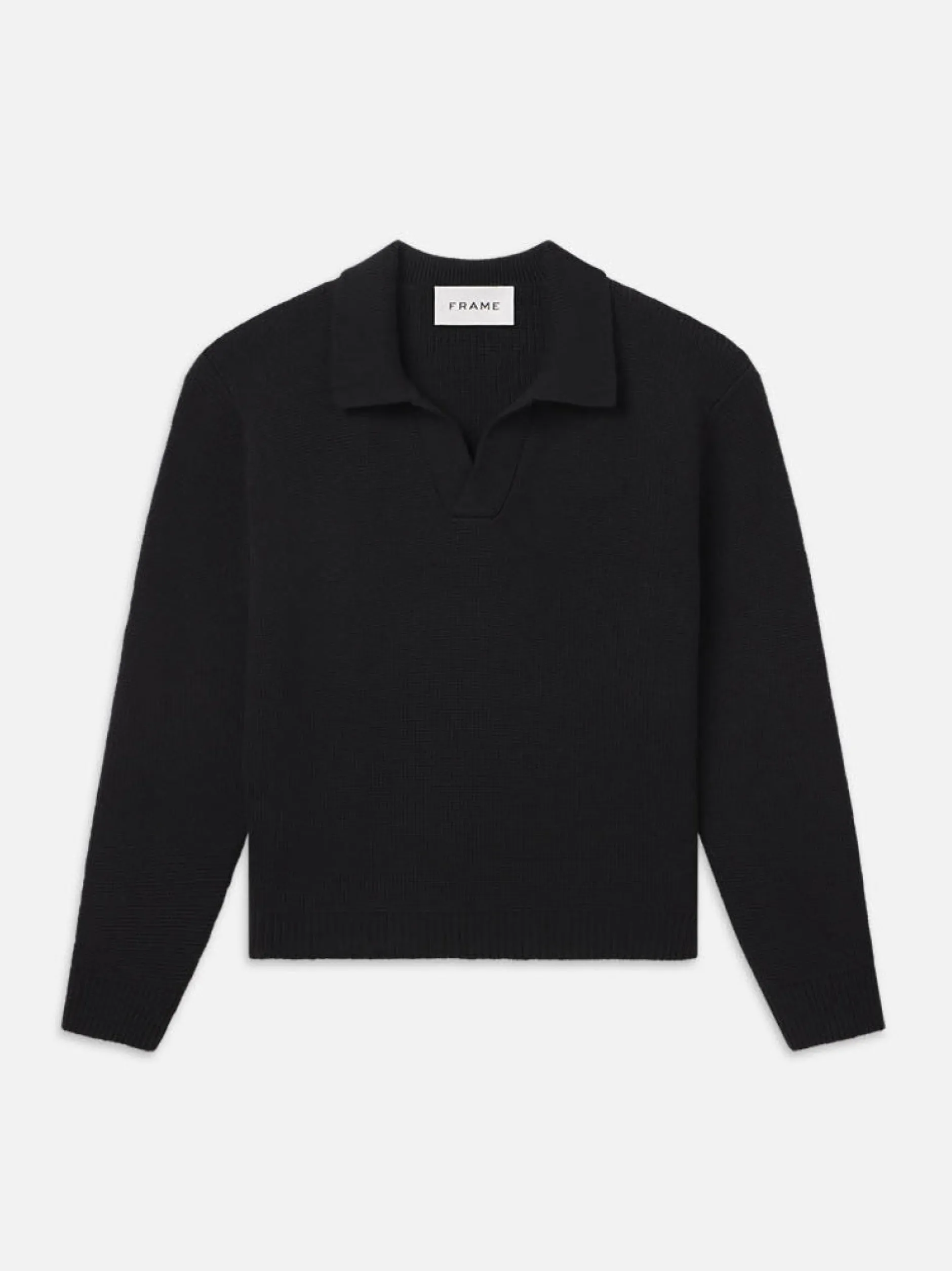FRAME Silk Blend Polo Sweater in< Sweaters & Hoodies|Tees & Polos
