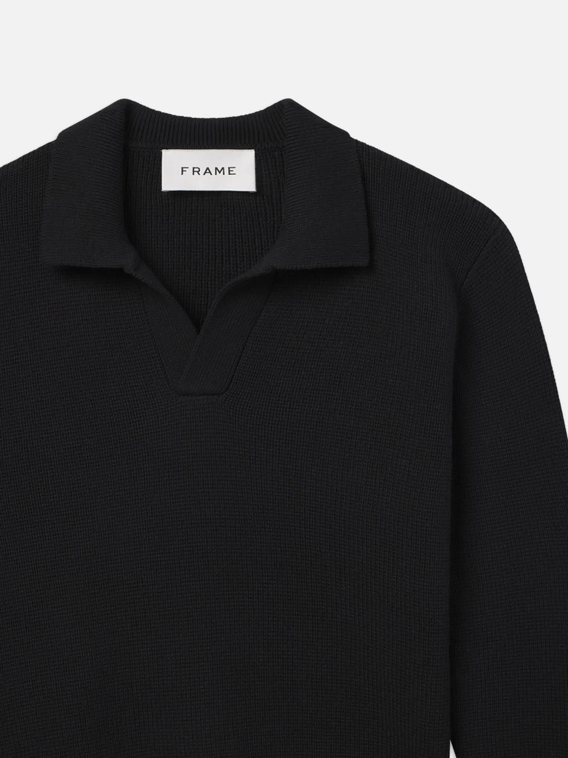 FRAME Silk Blend Polo Sweater in< Sweaters & Hoodies|Tees & Polos