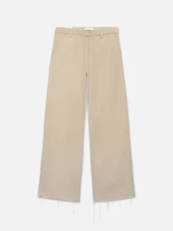 FRAME Skater Jean in Beach Sand Rips< Wide Leg