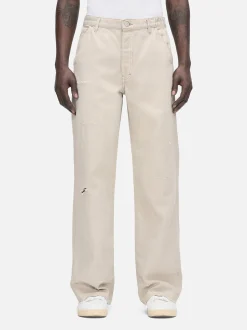 FRAME Skater Jean in Beach Sand Rips< Wide Leg