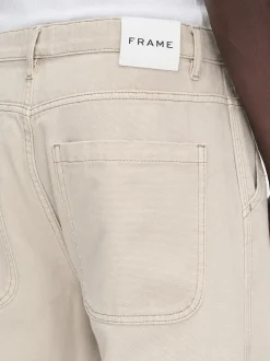 FRAME Skater Jean in Beach Sand Rips< Wide Leg