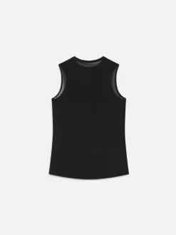 FRAME Sleeveless Ruffle Trim Blouse in<Women Tops & Blouses