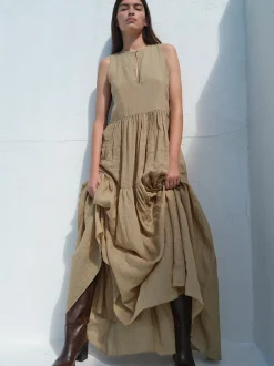 FRAME Sleeveless Tiered Maxi in<Women Dresses & Jumpsuits