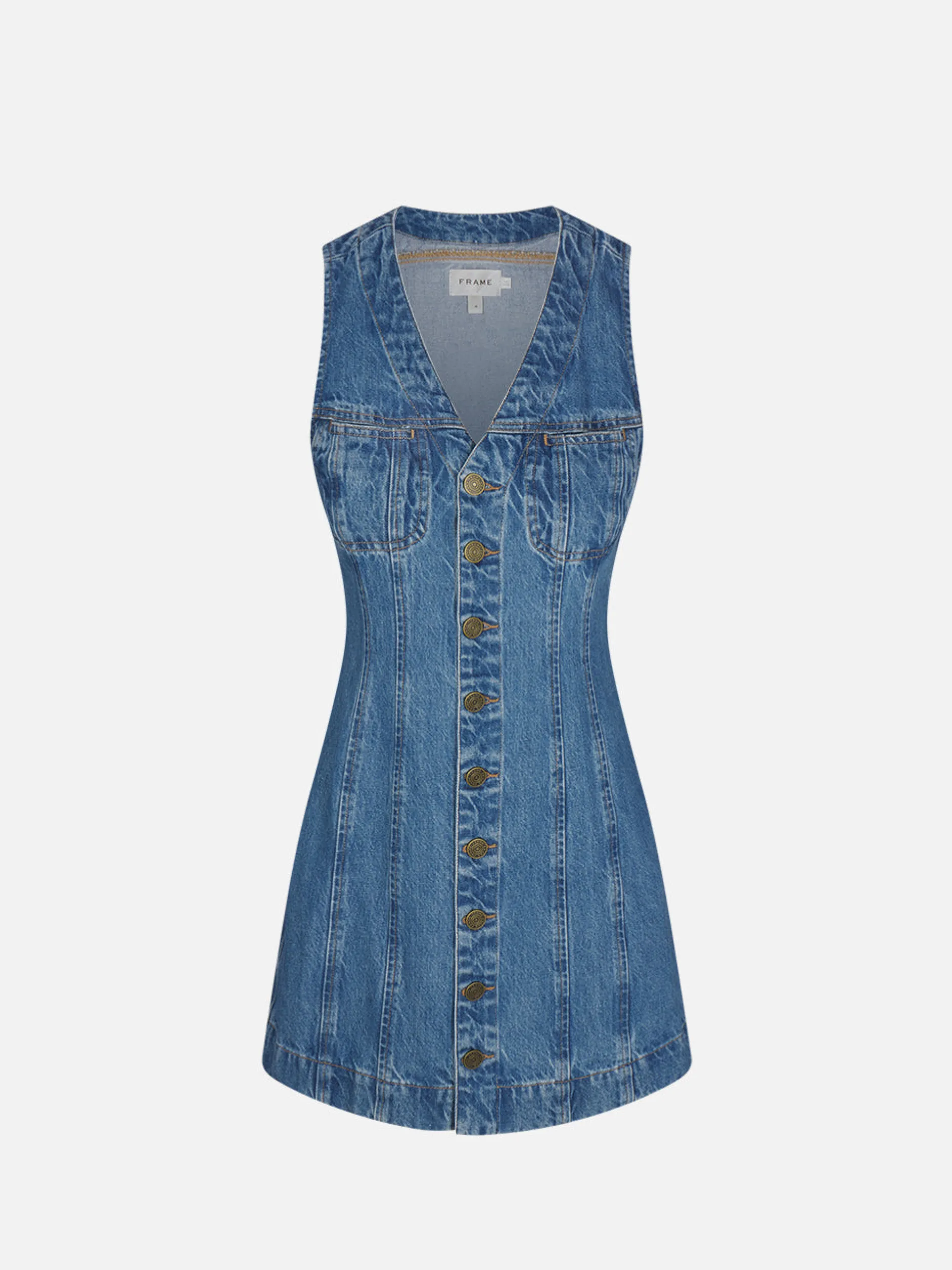 FRAME Sleeveless Trucker Pocket Dress in<Women Dresses & Jumpsuits