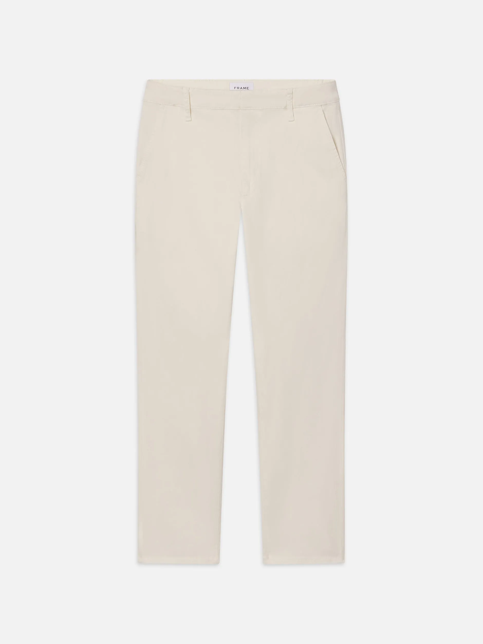 FRAME Slim Chino in White Canvas< Slim|Pants & Shorts