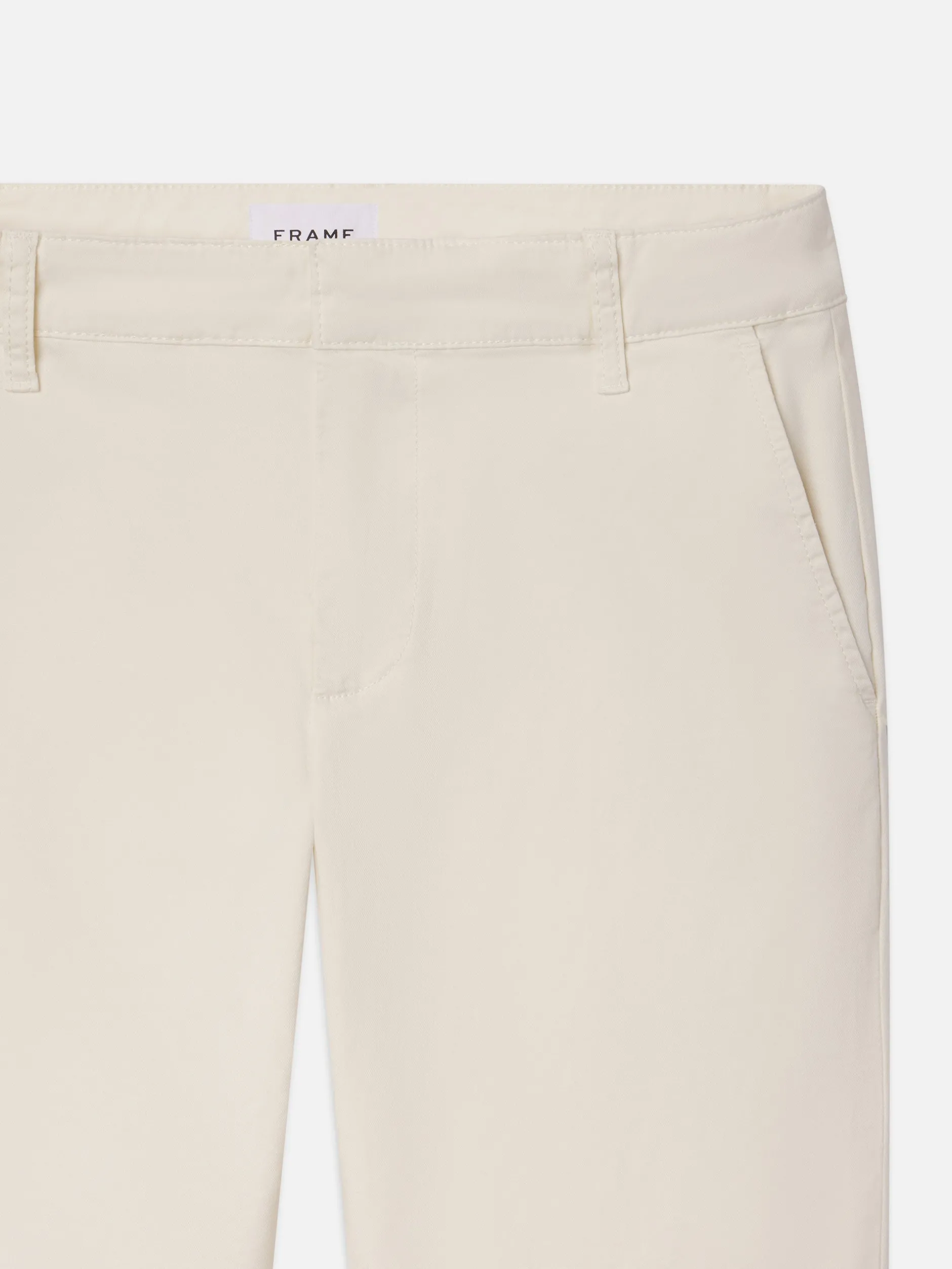 FRAME Slim Chino in White Canvas< Slim|Pants & Shorts