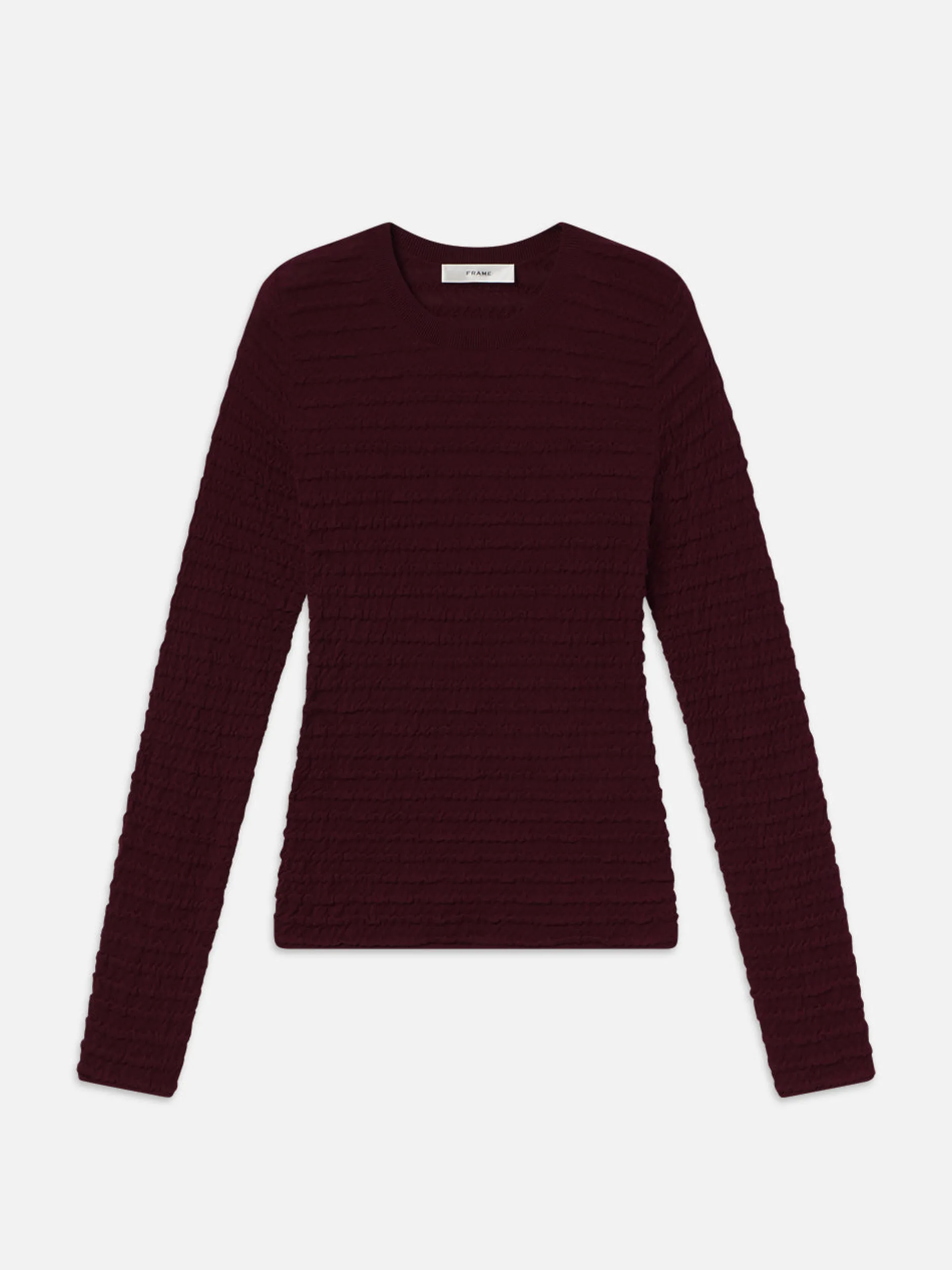 FRAME Smocked Long Sleeve Crewneck in<Women Tops & Blouses|Sweaters