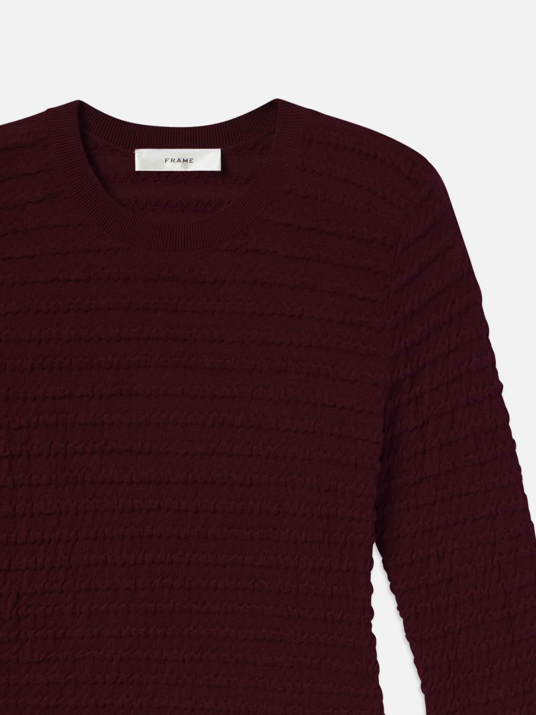 FRAME Smocked Long Sleeve Crewneck in<Women Tops & Blouses|Sweaters