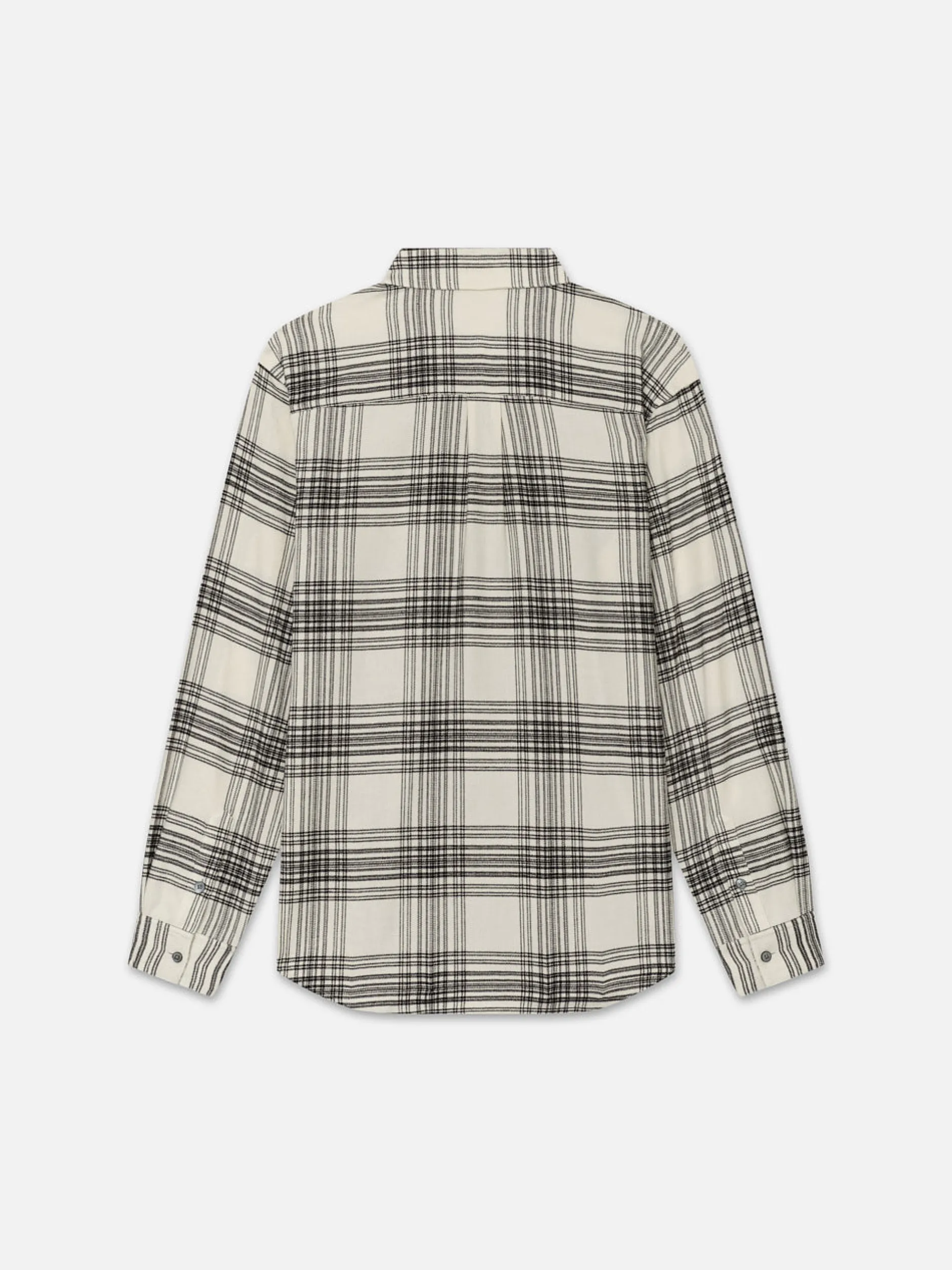 FRAME Spring Plaid Shirt in White Canvas/Black Plaid< Shirts