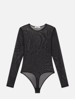 FRAME Stretch Mesh Bodysuit in<Women Tops & Blouses