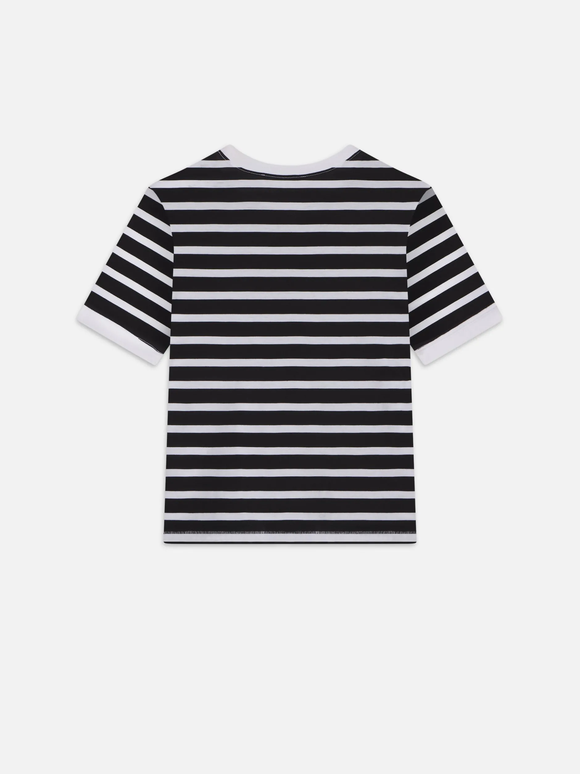 FRAME Striped Baby Tee in Black Multi<Women Tanks & Tees