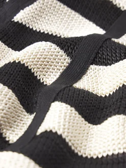 FRAME Striped Raglan Sweater in Black Multi<Women Sweaters