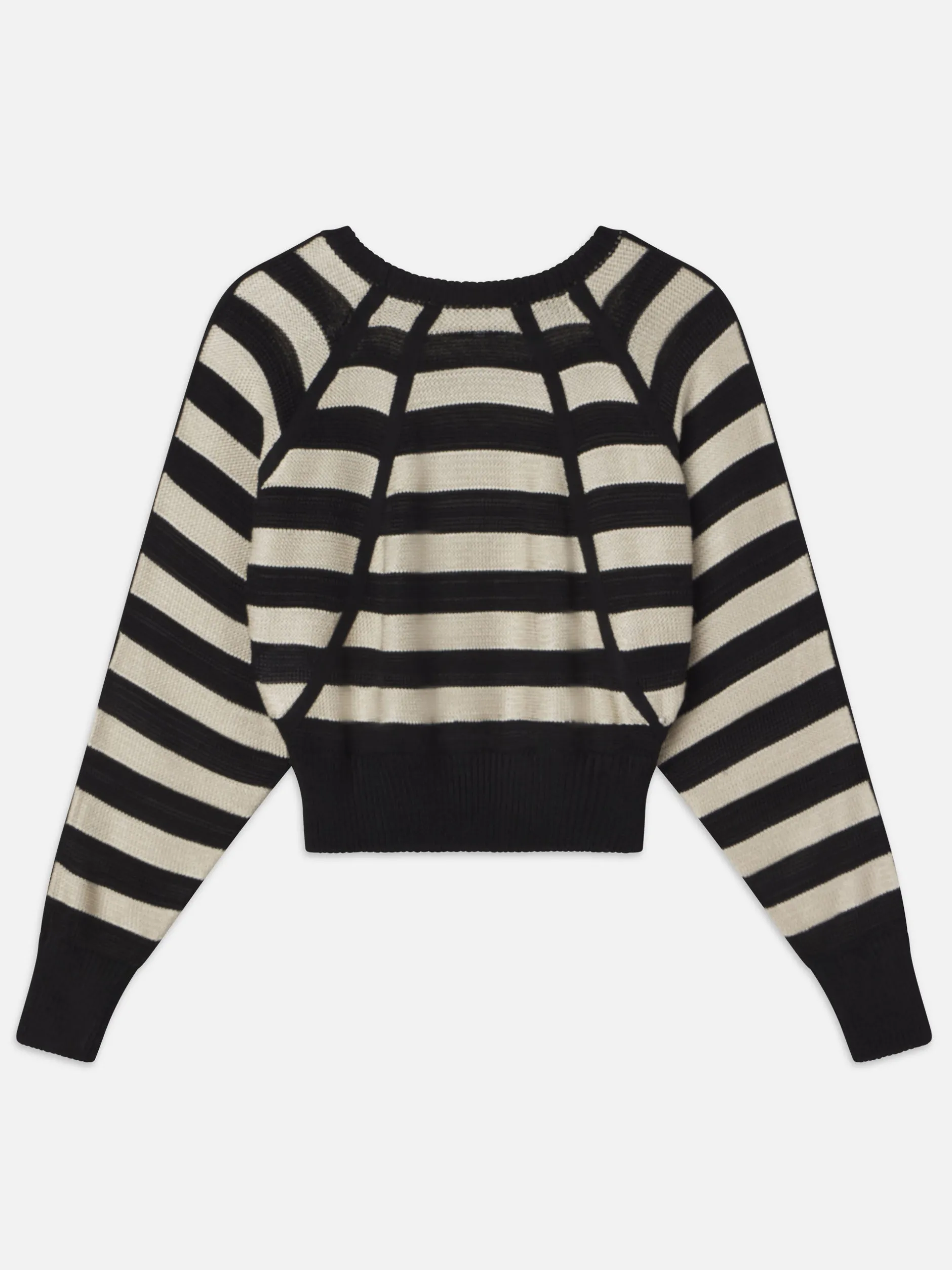 FRAME Striped Raglan Sweater in Black Multi<Women Sweaters