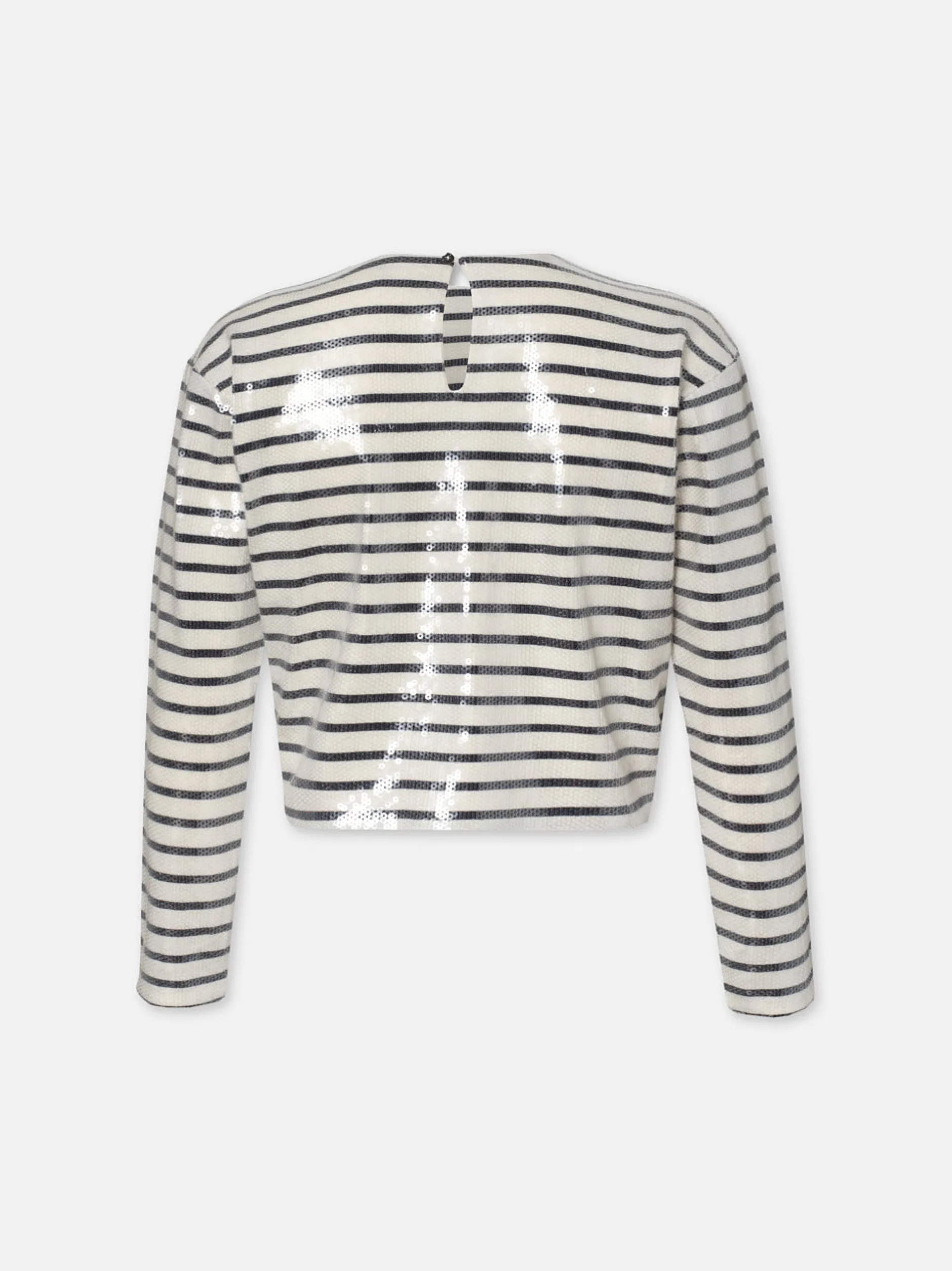 FRAME Striped Sequin Top in Navy Multi<Women Tops & Blouses|Tanks & Tees