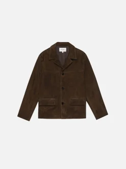 FRAME Suede Jacket in Dark Camel< Leather & Suede|Jackets & Coats