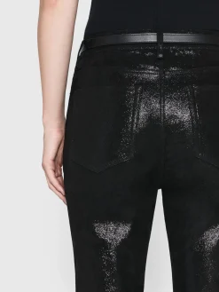 FRAME Suede Le Crop Mini Boot in Black Multi<Women Leather & Suede|Pants