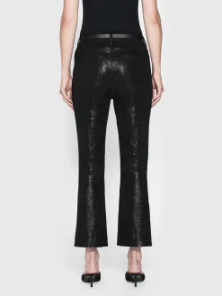 FRAME Suede Le Crop Mini Boot in Black Multi<Women Leather & Suede|Pants