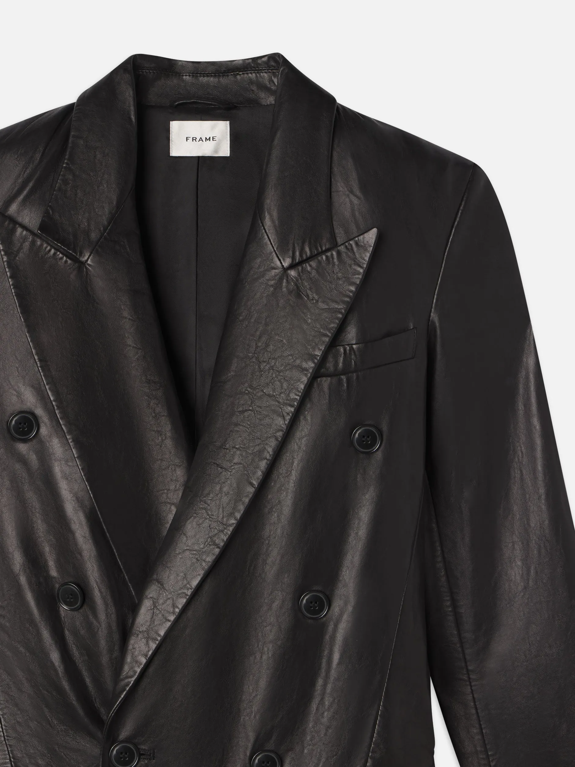 FRAME Tailored Leather Coat in<Women Leather & Suede|Jackets & Coats