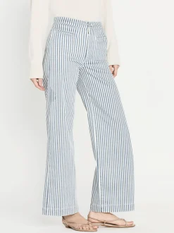 FRAME Tailored Trouser in Seaport Stripe<Women Wide Leg
