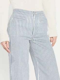 FRAME Tailored Trouser in Seaport Stripe<Women Wide Leg
