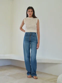 FRAME Tape Yarn Sweater Vest in<Women Sweaters