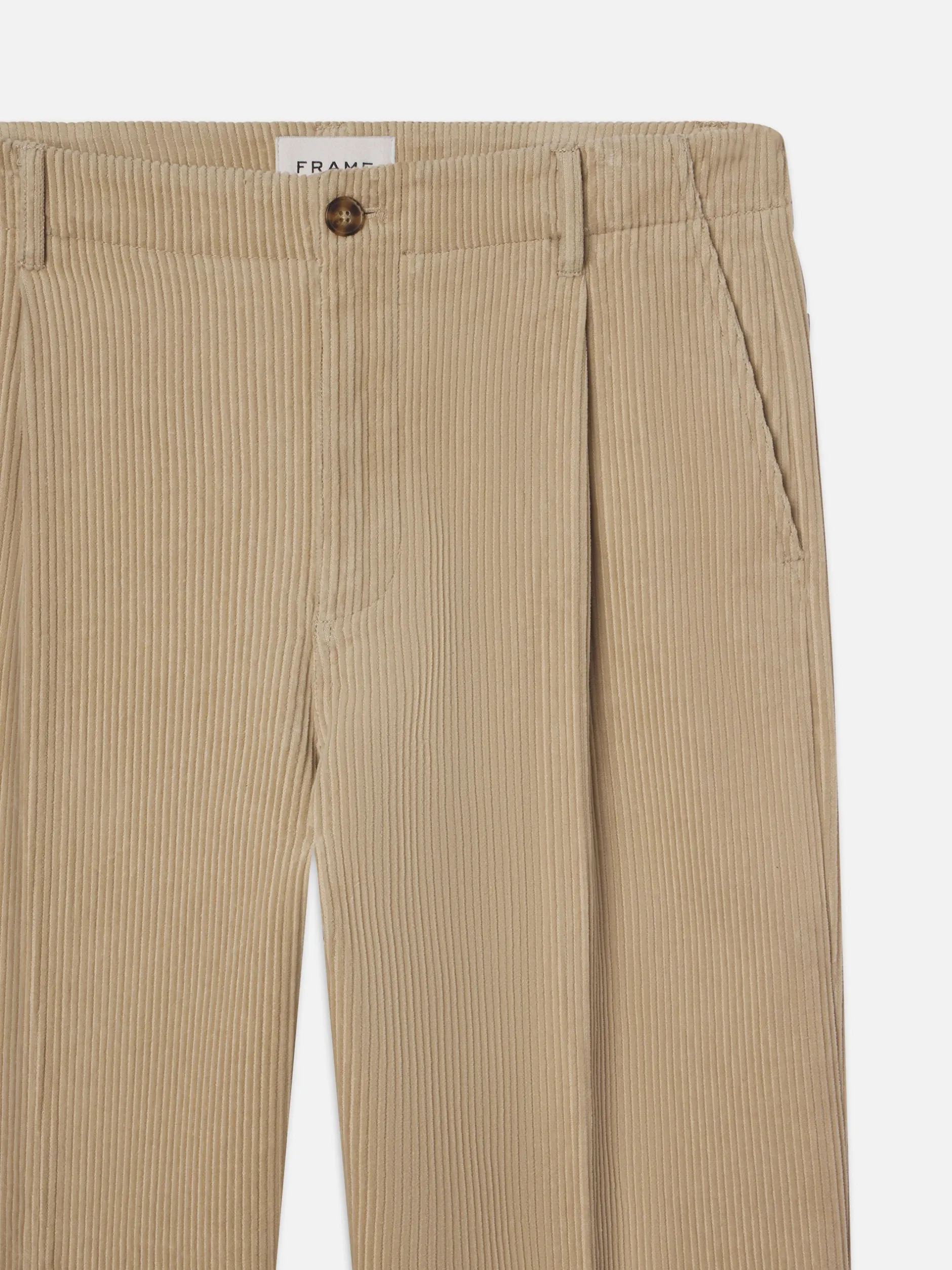 FRAME Tapered Pleated Trousers in< Pants & Shorts