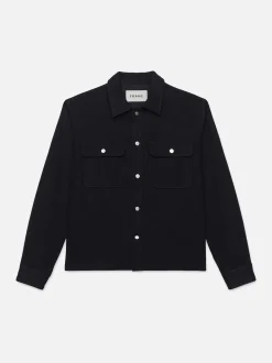 FRAME Textured Overshirt Jacket in Dark Navy< Jackets & Coats