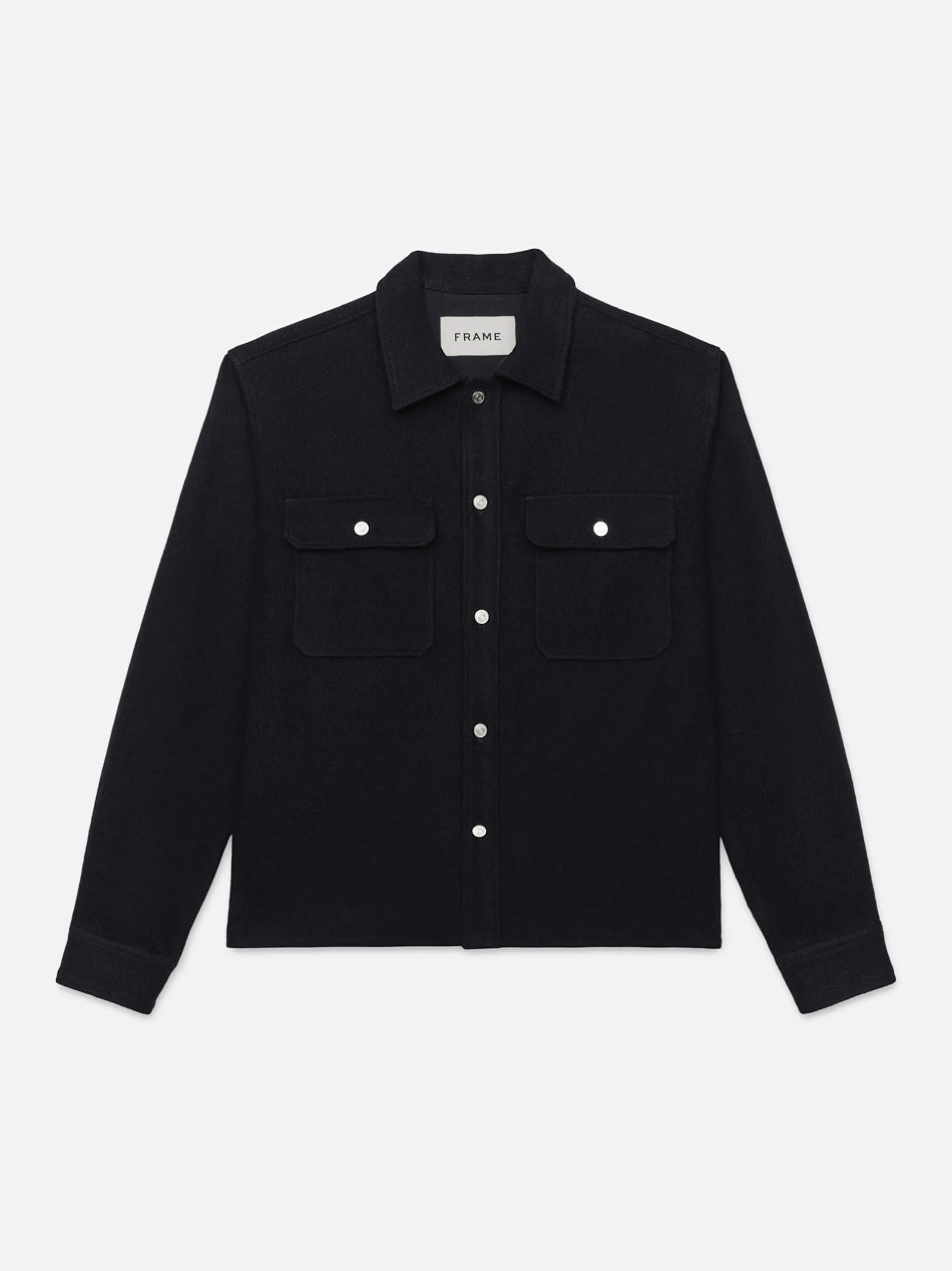 FRAME Textured Overshirt Jacket in Dark Navy< Jackets & Coats