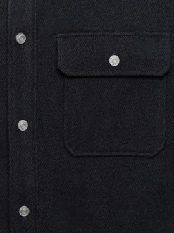 FRAME Textured Overshirt Jacket in Dark Navy< Jackets & Coats