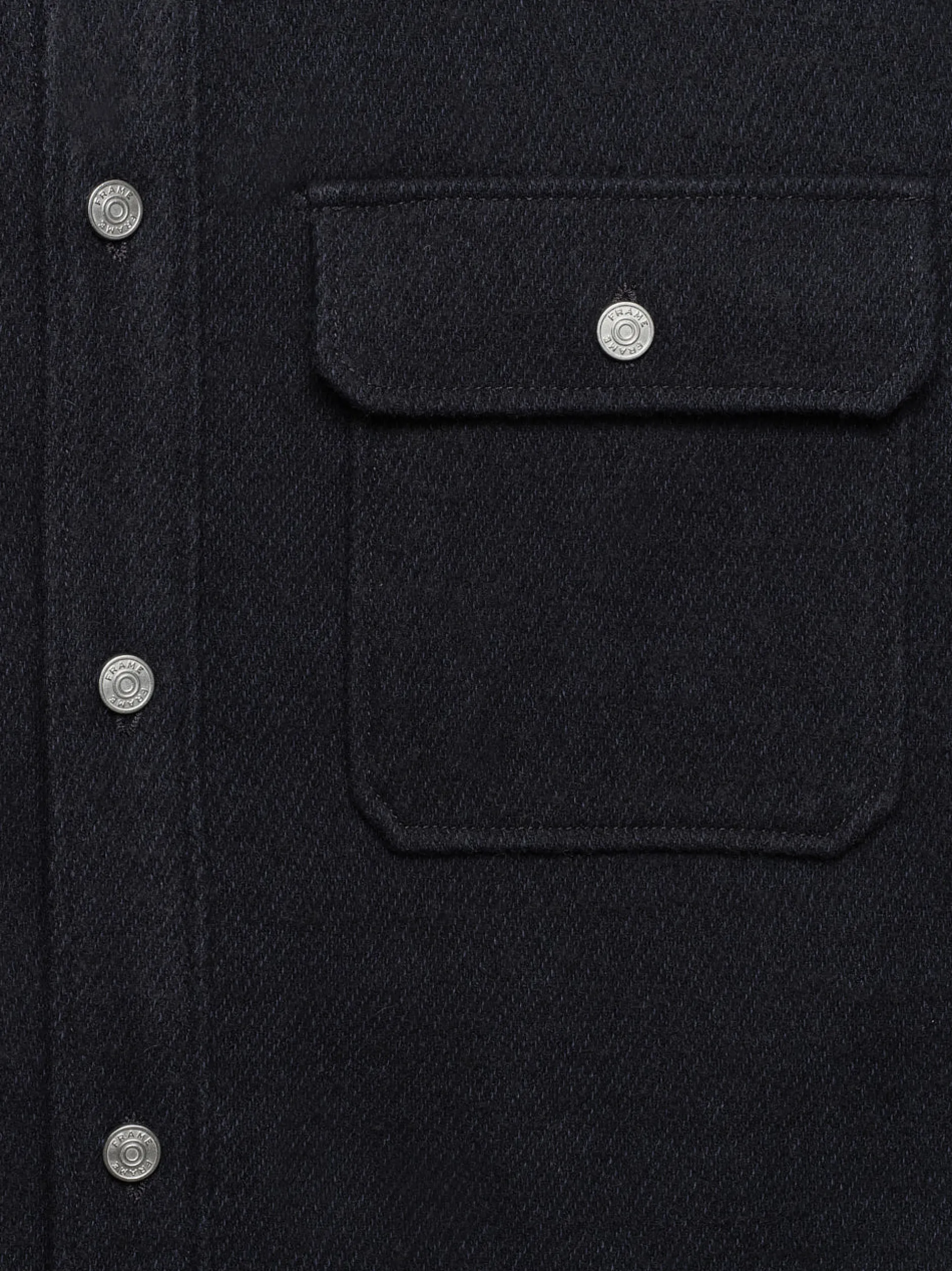 FRAME Textured Overshirt Jacket in Dark Navy< Jackets & Coats