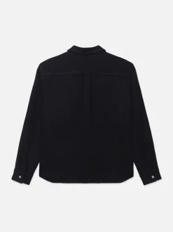 FRAME Textured Overshirt Jacket in Dark Navy< Jackets & Coats