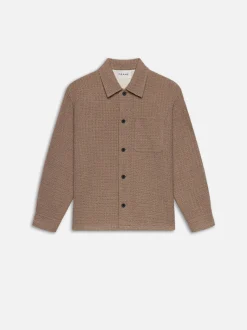 FRAME Textured Shirt Jacket in Light Brown< Jackets & Coats