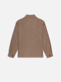 FRAME Textured Shirt Jacket in Light Brown< Jackets & Coats