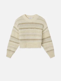 FRAME Textured Stripe Sweater in Cream Multi<Women Sweaters
