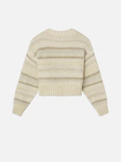 FRAME Textured Stripe Sweater in Cream Multi<Women Sweaters