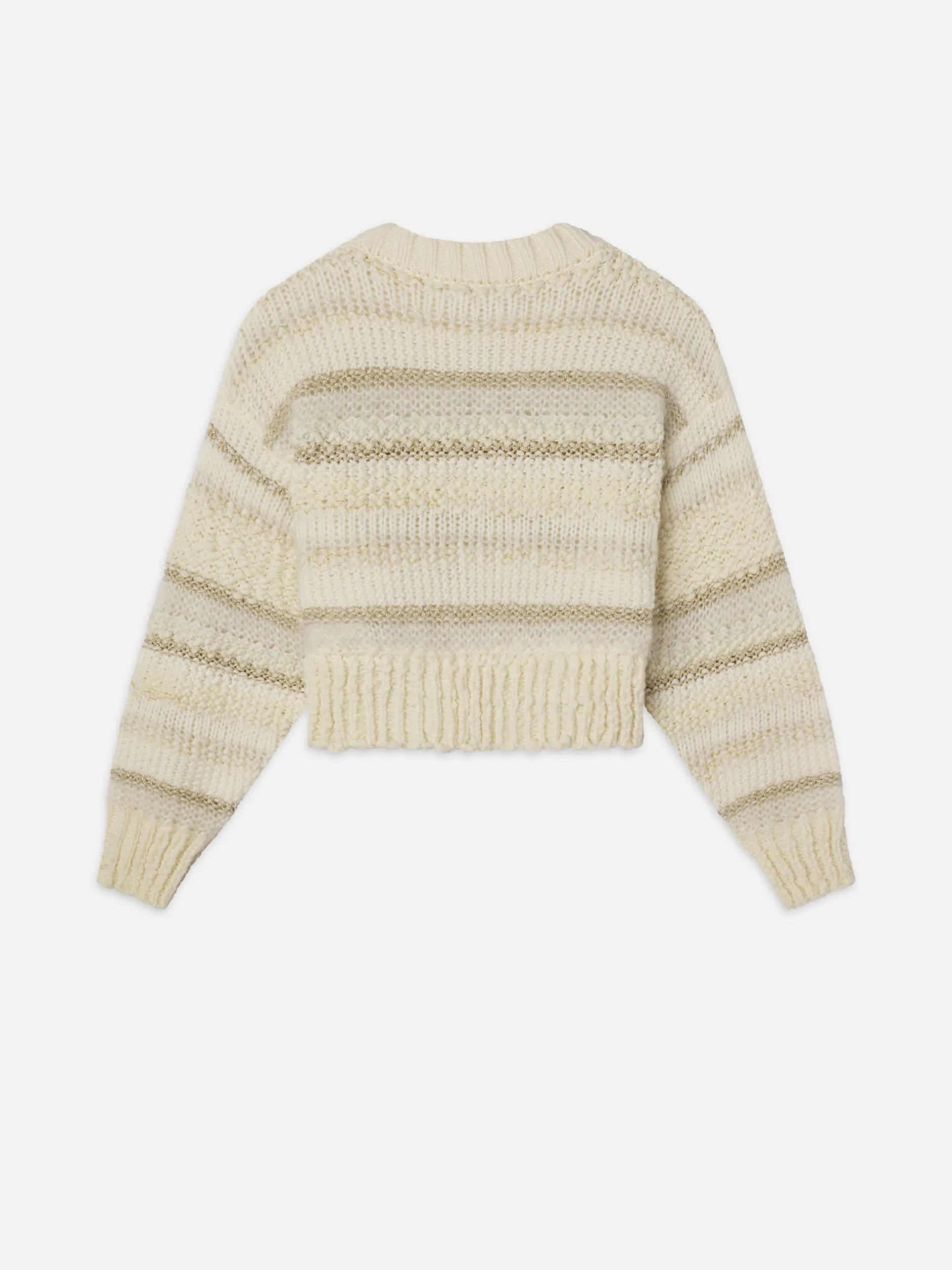FRAME Textured Stripe Sweater in Cream Multi<Women Sweaters